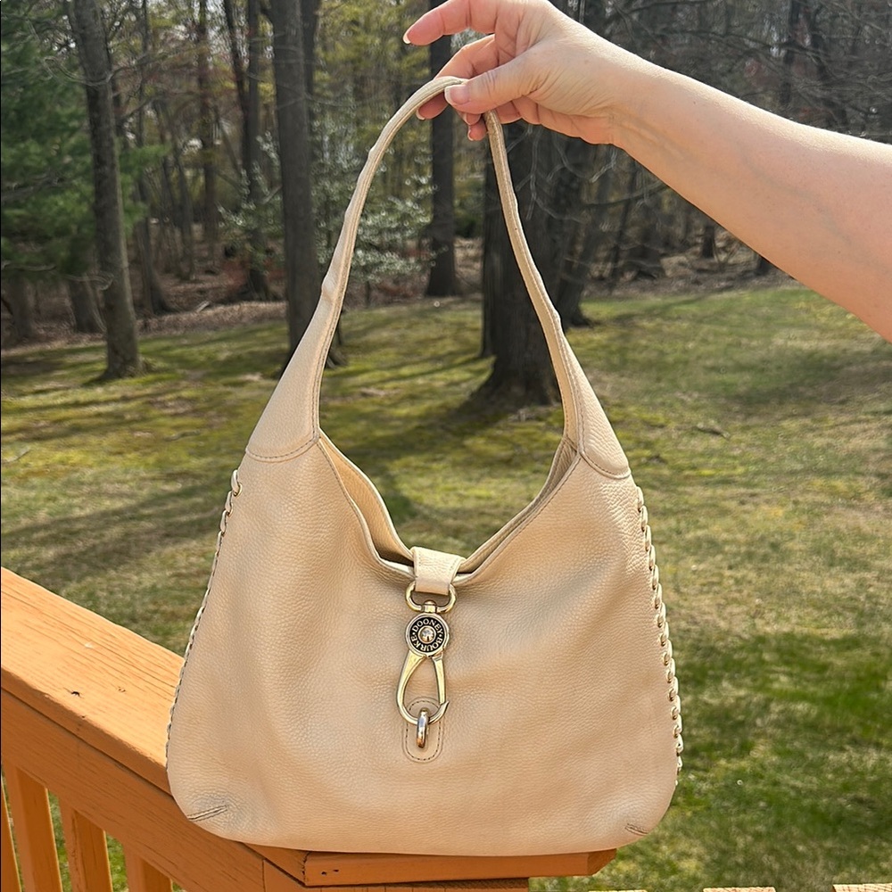 Dooney & Bourke Cream Braided Leather Shoulder Bag